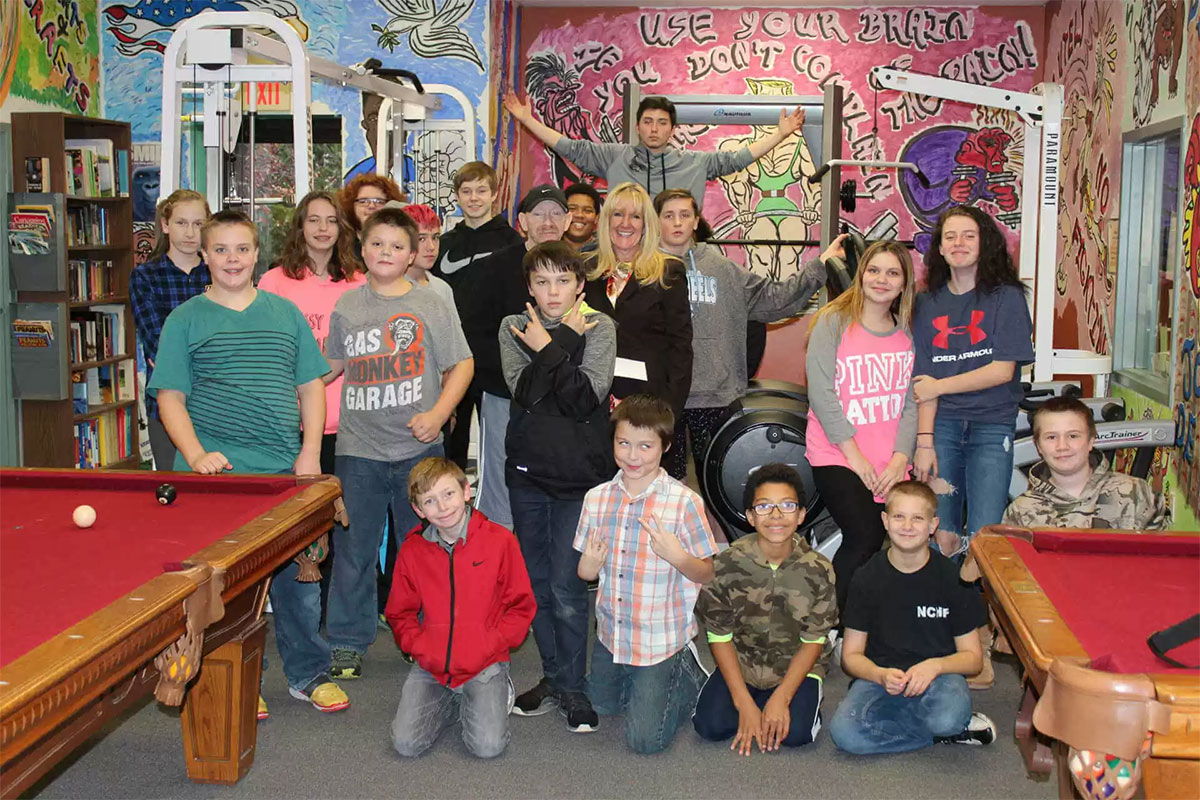 children part of the Glens Falls Area Youth Center, which received donations from HRCCU for the Golf Classic in 2017