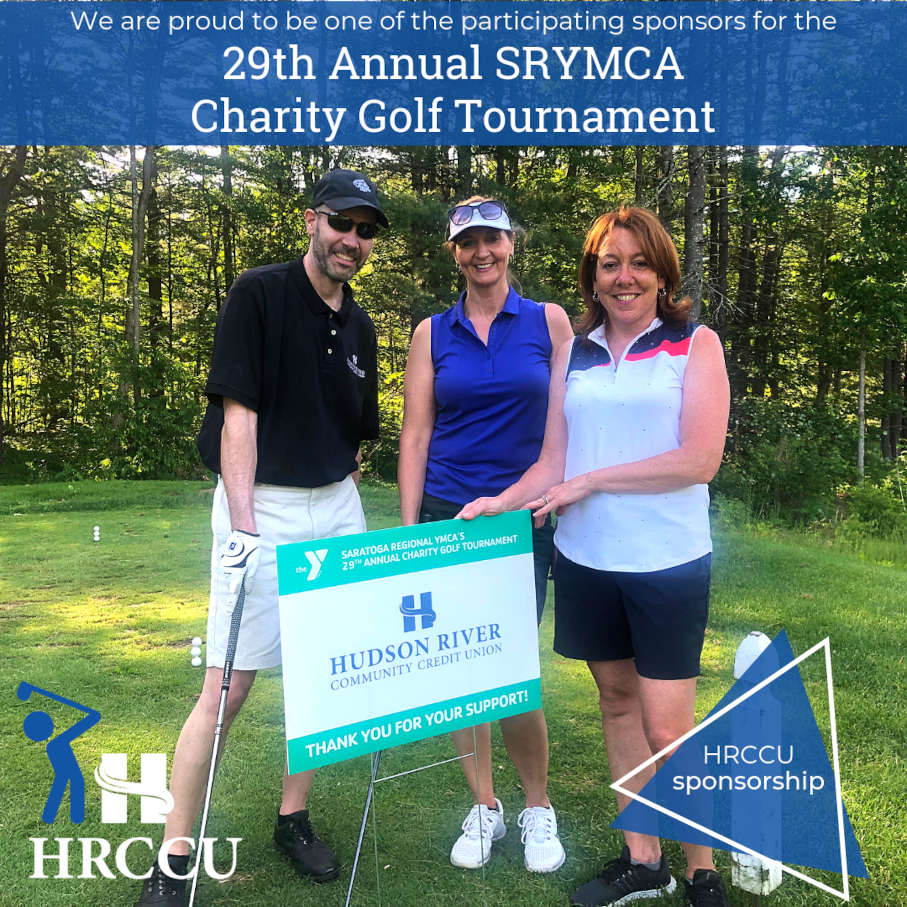 golfers attending the 29th Annual SRYMCA Charity Golf Tournament in 2019, which HRCCU sponsored