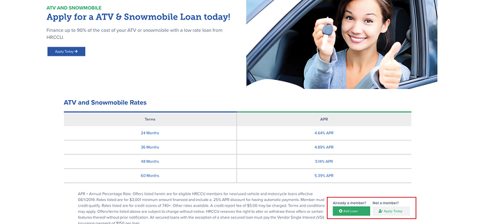 Add loan screenshot